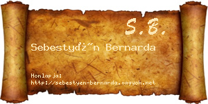 Sebestyén Bernarda névjegykártya
